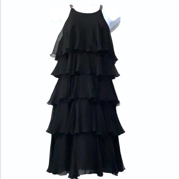BCBGMaxAzria Dresses & Skirts - BCBGMaxAzria Tiered Black Cocktail Dress